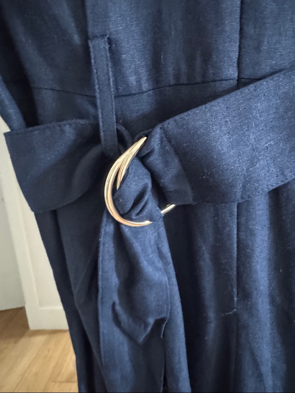 NWOT Zara Classic Belted Jumpsuit Linen Blend - Picture 4 of 10
